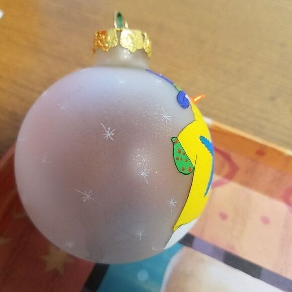 Set of 3  Hand painted 3D snowman ornaments. Aprox 8". - Picture 3 of 8